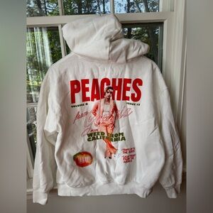 Cotton On Justin Bieber Peaches Hoodie Size Small Unisex White
